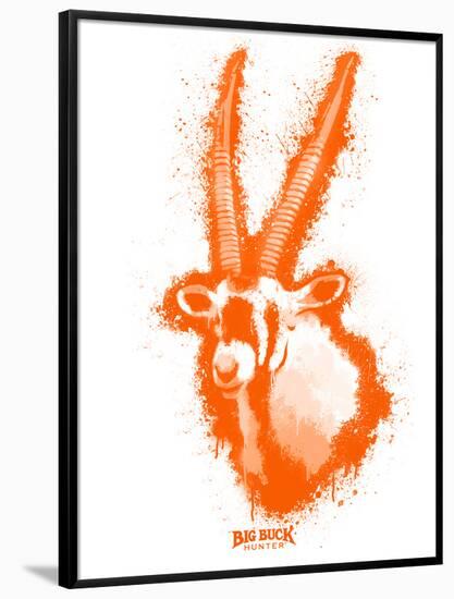 Gemsbok Spray Paint Orange-Anthony Salinas-Framed Poster