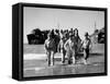 Gen. Douglas Macarthur and Col. Lloyd Lehrbas Wading Ashore During American Landings-Carl Mydans-Framed Stretched Canvas