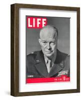 Gen. Dwight D. Eisenhower., April 16, 1945-David Scherman-Framed Photographic Print