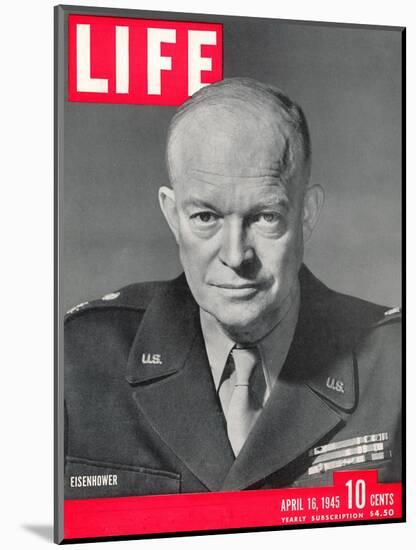 Gen. Dwight D. Eisenhower., April 16, 1945-David Scherman-Mounted Photographic Print