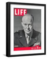Gen. Dwight D. Eisenhower., April 16, 1945-David Scherman-Framed Photographic Print