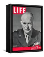 Gen. Dwight D. Eisenhower., April 16, 1945-David Scherman-Framed Stretched Canvas