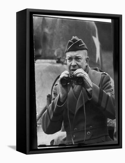 Gen. Dwight Eisenhower, Commander in Chief of the Allied Invasion Forces-Frank Scherschel-Framed Stretched Canvas