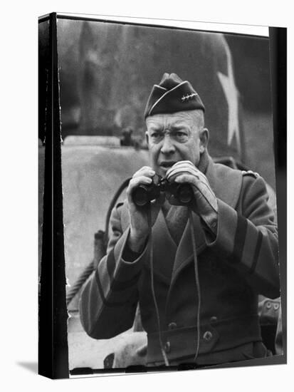 Gen. Dwight Eisenhower, Commander in Chief of the Allied Invasion Forces-Frank Scherschel-Stretched Canvas