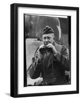 Gen. Dwight Eisenhower, Commander in Chief of the Allied Invasion Forces-Frank Scherschel-Framed Photographic Print