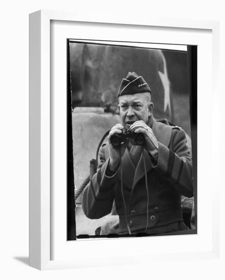 Gen. Dwight Eisenhower, Commander in Chief of the Allied Invasion Forces-Frank Scherschel-Framed Photographic Print