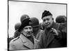 Gen. Dwight Eisenhower, Commander in Chief with British Field Commander Gen. Bernard Montgomery-Frank Scherschel-Stretched Canvas