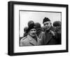 Gen. Dwight Eisenhower, Commander in Chief with British Field Commander Gen. Bernard Montgomery-Frank Scherschel-Framed Photographic Print