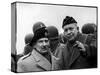 Gen. Dwight Eisenhower, Commander in Chief with British Field Commander Gen. Bernard Montgomery-Frank Scherschel-Stretched Canvas