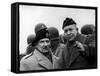 Gen. Dwight Eisenhower, Commander in Chief with British Field Commander Gen. Bernard Montgomery-Frank Scherschel-Framed Stretched Canvas