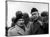 Gen. Dwight Eisenhower, Commander in Chief with British Field Commander Gen. Bernard Montgomery-Frank Scherschel-Stretched Canvas