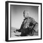 Gen. George S. Patton Jr. Observing Training Maneuvers in the Desert-null-Framed Photographic Print