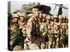 Gen. H. Norman Schwarzkopf Inspecting Troops-null-Stretched Canvas