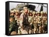 Gen. H. Norman Schwarzkopf Inspecting Troops-null-Framed Stretched Canvas