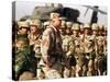 Gen. H. Norman Schwarzkopf Inspecting Troops-null-Stretched Canvas