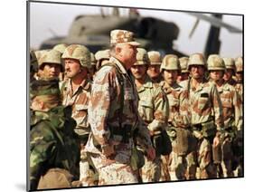 Gen. H. Norman Schwarzkopf Inspecting Troops-null-Mounted Premium Photographic Print