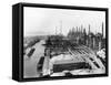 Gen View of Krupp Steel Mill on Water-null-Framed Stretched Canvas