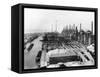 Gen View of Krupp Steel Mill on Water-null-Framed Stretched Canvas