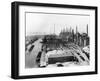Gen View of Krupp Steel Mill on Water-null-Framed Photographic Print