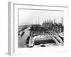 Gen View of Krupp Steel Mill on Water-null-Framed Photographic Print