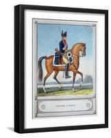 Gendarme Mounted on a Horse, C. 1812-null-Framed Giclee Print