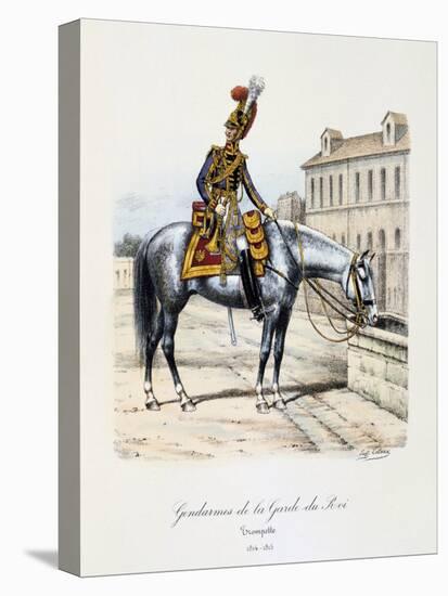 Gendarmes De La Garde Du Roi, Trumpeter, 1814-15-Eugene Titeux-Stretched Canvas