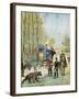 Gendarmes Taking Census Forms to an Encampment of Itinerant Gipsies in their Caravan, 1895-null-Framed Giclee Print