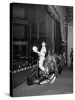 Gene Autry Astride His Famous Horse Champion on Bent Front Knees, Touching Head to Floor, on Stage-Thomas D^ Mcavoy-Stretched Canvas