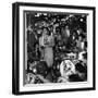 Gene Krupa, American Drummer and Jazz Band Leader, Playing Drums with Saxophonist Charles Ventura-Margaret Bourke-White-Framed Premium Photographic Print