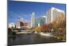 Gene Leahy Mall Skyline, Omaha, Nebraska, USA-Walter Bibikow-Mounted Photographic Print