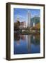 Gene Leahy Mall Skyline, Omaha, Nebraska, USA-Walter Bibikow-Framed Photographic Print