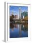 Gene Leahy Mall Skyline, Omaha, Nebraska, USA-Walter Bibikow-Framed Photographic Print