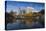 Gene Leahy Mall Skyline, Omaha, Nebraska, USA-Walter Bibikow-Stretched Canvas