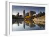 Gene Leahy Mall Skyline, Omaha, Nebraska, USA-Walter Bibikow-Framed Photographic Print