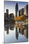 Gene Leahy Mall Skyline, Omaha, Nebraska, USA-Walter Bibikow-Mounted Photographic Print