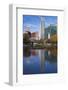 Gene Leahy Mall Skyline, Omaha, Nebraska, USA-Walter Bibikow-Framed Photographic Print