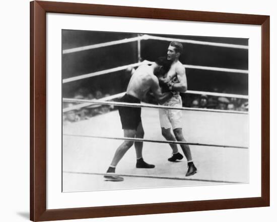 Gene Tunney-Jack Dempsey Boxing Match or the 'Long Count Fight' of Sept. 22, 1927-null-Framed Photo