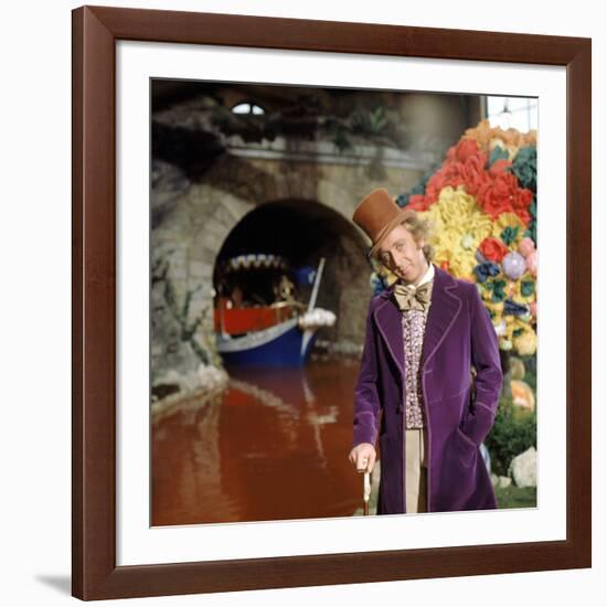 Gene Wilder. "Willy Wonka and the Chocolate Factory" [1971], Directed by Mel Stuart.-null-Framed Photographic Print