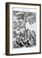 Genealogy Tree of Adam, 1675-Athanasius Kircher-Framed Giclee Print