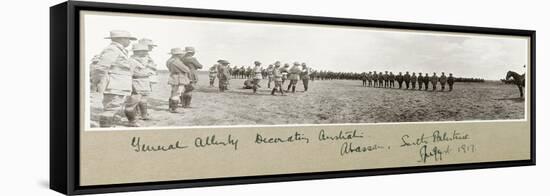 General Allenby Decorating Australian Troops at Abassan, South Palestine, August 1917-Capt. Arthur Rhodes-Framed Stretched Canvas