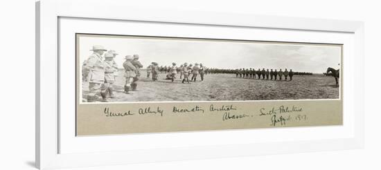 General Allenby Decorating Australian Troops at Abassan, South Palestine, August 1917-Capt. Arthur Rhodes-Framed Giclee Print