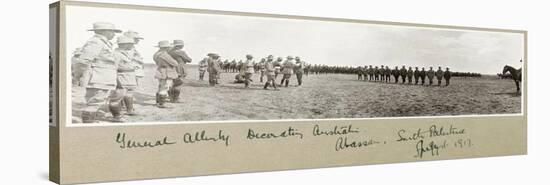 General Allenby Decorating Australian Troops at Abassan, South Palestine, August 1917-Capt. Arthur Rhodes-Stretched Canvas
