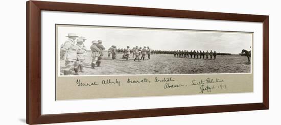 General Allenby Decorating Australian Troops at Abassan, South Palestine, August 1917-Capt. Arthur Rhodes-Framed Giclee Print
