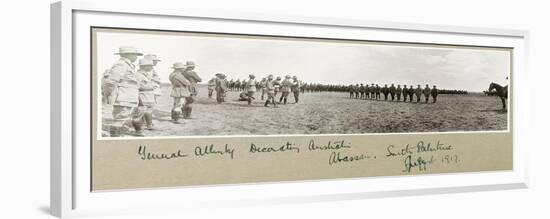 General Allenby Decorating Australian Troops at Abassan, South Palestine, August 1917-Capt. Arthur Rhodes-Framed Giclee Print