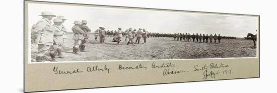 General Allenby Decorating Australian Troops at Abassan, South Palestine, August 1917-Capt. Arthur Rhodes-Mounted Giclee Print