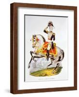 General Andrew Jackson at the Battle of New Orleans in 1815-Currier & Ives-Framed Art Print