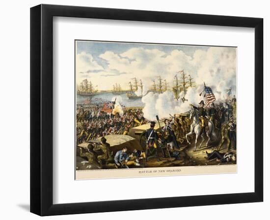 General Andrew Jackson at the Battle of New Orleans-null-Framed Premium Giclee Print