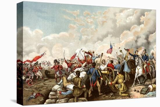 General Andrew Jackson's Victory over the British at New Orleans, c.1815-null-Stretched Canvas