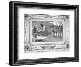 General Andrew Jackson Speaks to Tennessee Militia Before the Battle of Horsehoe Bend, 1814, 1847-null-Framed Giclee Print