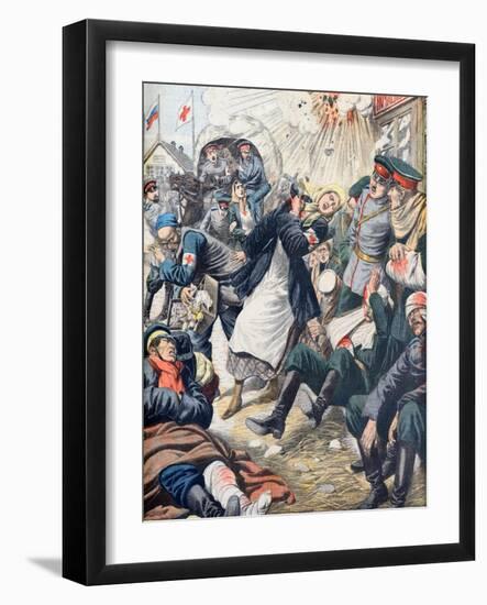 General Antoly Stessel Injured Fall of Port Arthur (Oct 1904)-null-Framed Giclee Print